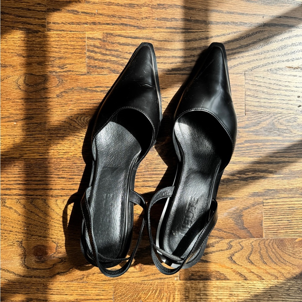 Neute | Sling Back Pointed Toe Leather Mule - Picture 5 of 6